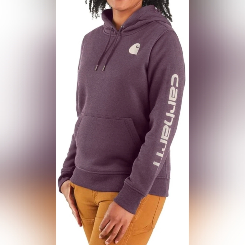 Carhartt Clarksburg Graphic Sleeve Hoodie Sweatshirt Size S Like NewMSRP $59.99 - Picture 2 of 7